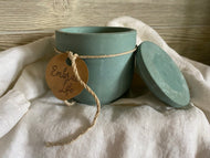 Cement Tulip and Cylinder Candle 7oz